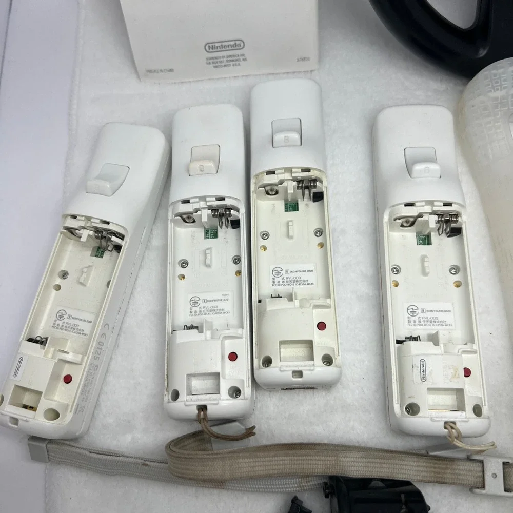 Nintendo Wii Controller Lot 15pc White Black Good Untested OEM Remotes Wheel